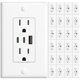 thumbnail image 1 of Amico Enchufe USB de 3 puertos 30W, placa de pared, paquete de 24, 1 of 7