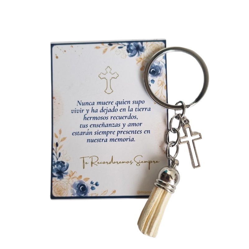 Chiquillos.Cl - Recuerdos Encintados Condolencias 12 Llaveros + Tarjetas