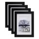 thumbnail image 1 of Set de 4 marcos de fotos Egofine de madera maciza, 5 x 7 pulgadas, color blanco, 1 of 9