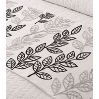 Genérico - Piecera Bordada Para Cama Sin Fundas De Cojín Diseño 6 Color Crema