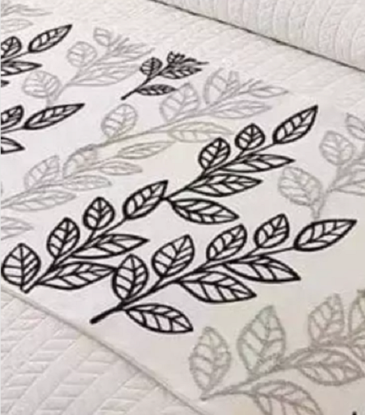 Genérico - Piecera Bordada Para Cama Sin Fundas De Cojín Diseño 6 Color Crema