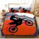 thumbnail image 2 of Teen Boy Motocross Motorbike Motorcyclist Quilt Duvet Cover Set Kids 3-Piece Bedding Set, 2 of 5