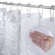 thumbnail image 1 of Cortina de Ducha LiBa 183 cm Transparente con Motivo de Piedras y Imanes, 1 of 5