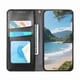 thumbnail image 4 of Funda tipo cartera para iPhone 15 Plus de piel con cierre magnético, ranuras para tarjetas y correa para la muñeca Negro, 4 of 6