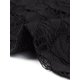 thumbnail image 5 of Tops de encaje para mujeres con cuello cuadrado, manga larga, elástico, elegante, blusa casual con peplum, talla S, negro, 5 of 6