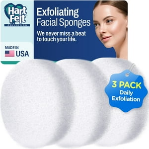 Esponja Exfoliante Facial Hartfelt 3 Unidades
