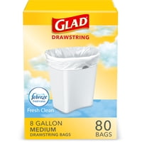 Bolsas De Basura Glad Medium De 8 Galones Y 80 Unidades Con Control De Olores
