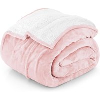 Utopia Bedding - Colchón Utopia Sherpa Queen, Talla Queen, Color Rosa, 228 X 228 Cm