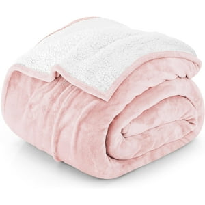 Utopia Bedding - Colchón Utopia Sherpa Queen, Talla Queen, Color Rosa, 228 X 228 Cm