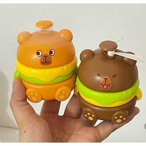 Casa Pagoda - Mini Ventilador Portátil Recargable En Forma Osito Hamburguesa Mt