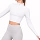 thumbnail image 2 of Chaqueta Corta Deportiva Spandex Elasticada Tallas S-M-L Blanco, 2 of 6