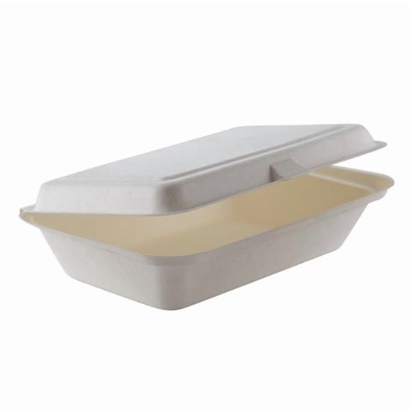 Envase Compostable 19x13,5x5cm Biodegradable Pack 50 Und Cajas Para llevar Alimentos