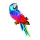 thumbnail image 4 of Estatua de estatuilla de loro Artificial, accesorios de fotografía DIY, modelo de pájaro, plumas, loro, guacamayo, fiesta, césped, jardín de jardinerí estilo E, 4 of 5