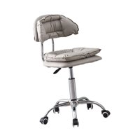 Bothyi - Taburete Giratorio Moderno Con Respaldo, Silla Giratoria Para Masajes, Oficina, Belleza, Gris Claro