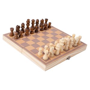 Magideal - Juego De Ajedrez De Madera Juego De Ajedrez De Ajedrez Portátil Portátil, Juego De Ajedrez Para Principiantes Para Viajes, Familia, Reunión De Reunión