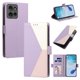 thumbnail image 1 of Funda Cartera para Motorola Edge 50 con Cierre Magnético, Tricolor, Morado, 1 of 6