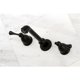 thumbnail image 3 of Grifo de baño Kingston Brass KS7120BL de montaje en pared de 8 pulgadas, negro mate, 3 of 4
