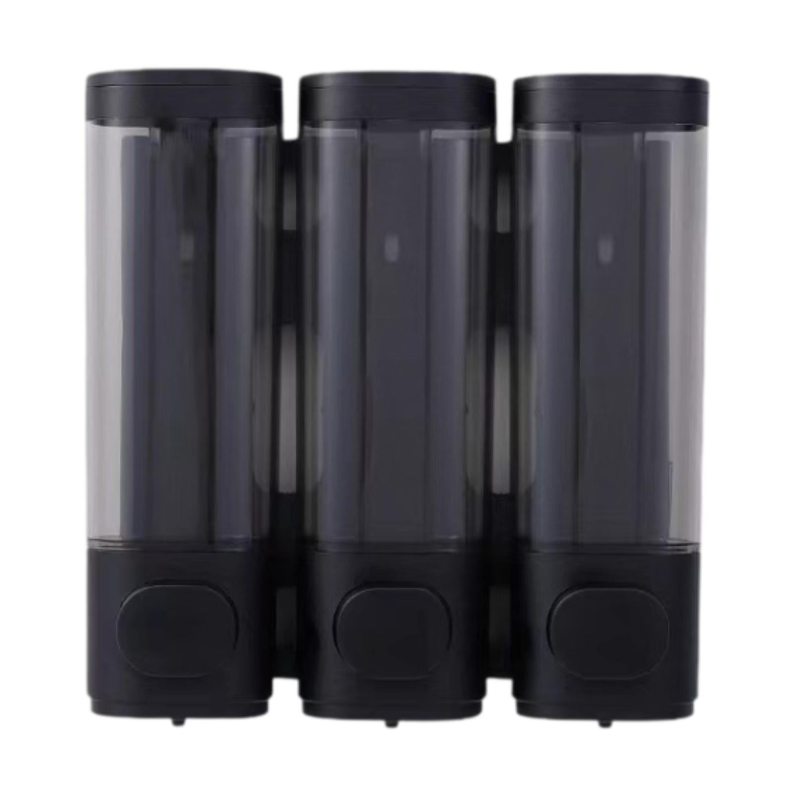 Bothyi - Dispensador De Jabón Montado En La Pared Dispensador De Champú Para La Oficina De Restaurantes De Baño Negro