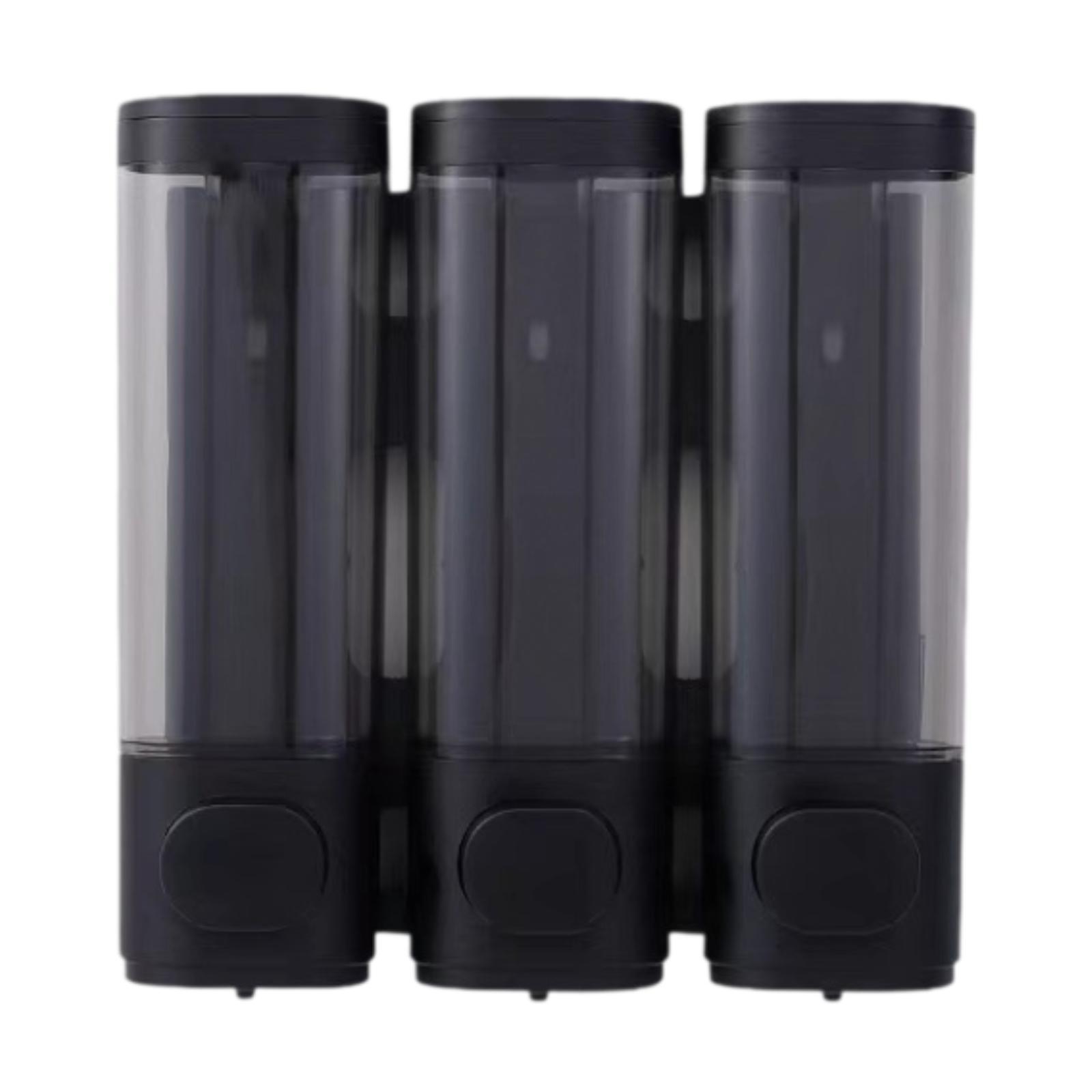 Bothyi - Dispensador De Jabón Montado En La Pared Dispensador De Champú Para La Oficina De Restaurantes De Baño Negro