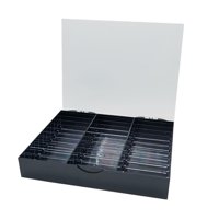 Ioensy - Caja De Almacenamiento Para Decoración De Uñas, Caja De Decoración De Uñas De 30 Celdas Para Salón De Uñas, Uñas Postizas, Color Negro