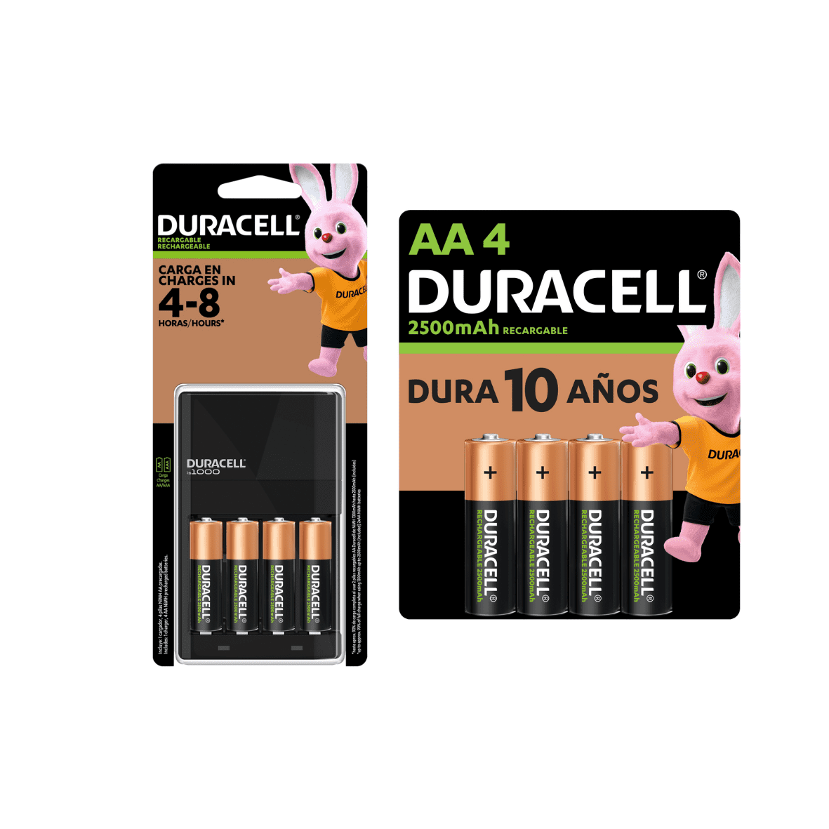 Cargador De Pilas Duracell Aa/aaa, (+8 Pilas Recargables Aa)