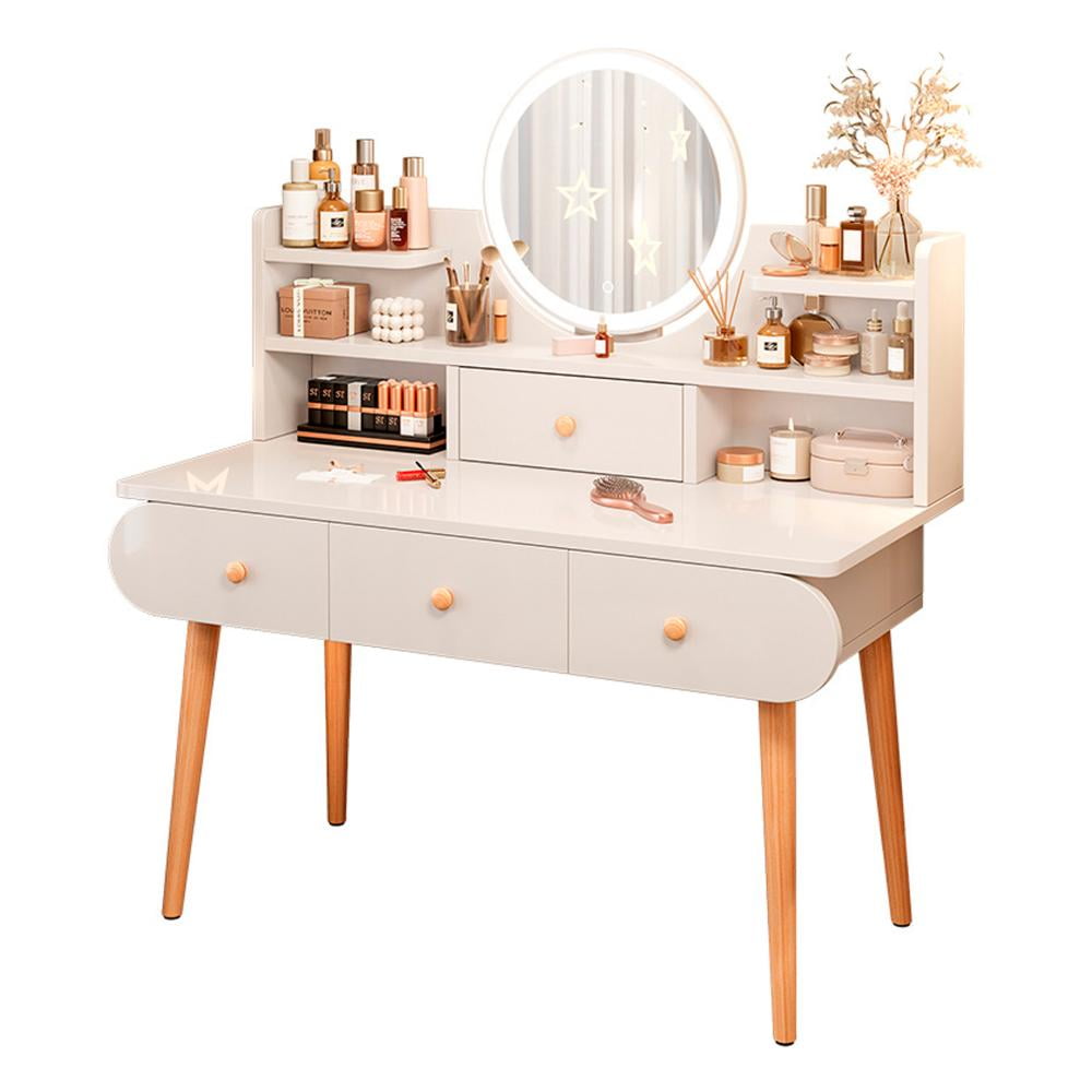De Todo Y Más - Tocador Con Espejo Y Luz 4 Cajones 100cm Chic Home