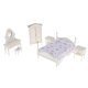 thumbnail image 1 of Muebles De Dormitorio De Madera Románticos Blancos En Miniatura Para Casa De Mu?ecas 1:12, Juego De 6 Uds., 1 of 5