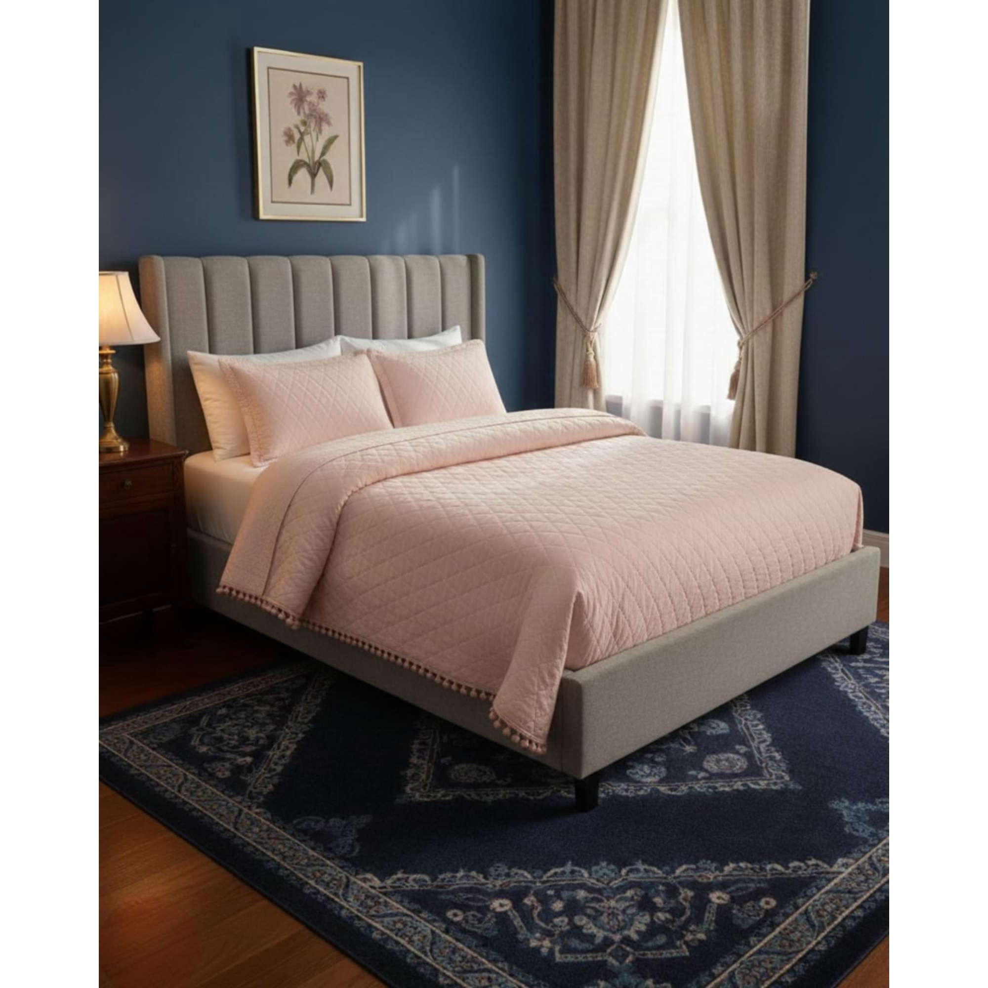 Todo Para El Hogar - Cobertores De Verano-primavera Con Diseño De Pompon (2 Plazas)