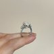 thumbnail image 2 of Anillos de Moissanita de 3 Piedras de 6 Quilates para Mujer Color D Claridad VVS1 Anillo de Diamante en Forma de Pera Anillo de Compromiso de Plata Esterlina 925 Talla 5-9, 2 of 8