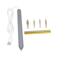 Magideal - Bolígrafo De Estampación En Caliente Con Usb, Práctico Y Fácil De Usar, Con 4 Puntas De Tamaño, Kit De Herramientas Para Scrapbooking Y Fabricación De