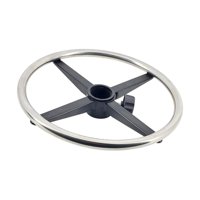 Magideal - Reposapiés Redondo De Repuesto Para Taburete De Bar De Pub, Accesorio Circular, Montaje Resistente Y Práctico Para Taburete De Mostrador De Acero Inox 35Cm