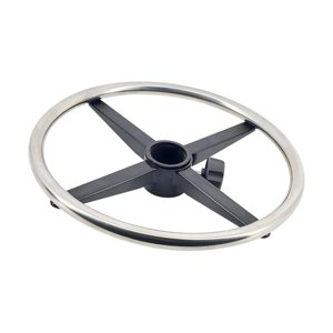 Magideal - Reposapiés Redondo De Repuesto Para Taburete De Bar De Pub, Accesorio Circular, Montaje Resistente Y Práctico Para Taburete De Mostrador De Acero Inox 35Cm