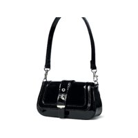 Cartera Sharo Pequeña Cuero Charol Negra