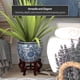 thumbnail image 3 of Maceta Red Lantern 14 de porcelana azul y blanca con estampado floral, 3 of 6