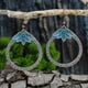 thumbnail image 1 of 3pairs Vintage Geometric Earrings - Ancient Copper with Matchy Blue Design - Simple and Stylish Fashion Accessory, 1 of 5