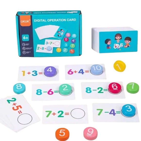 Juego De Madera Didactico Aprender Matematica Sumar y Restar
