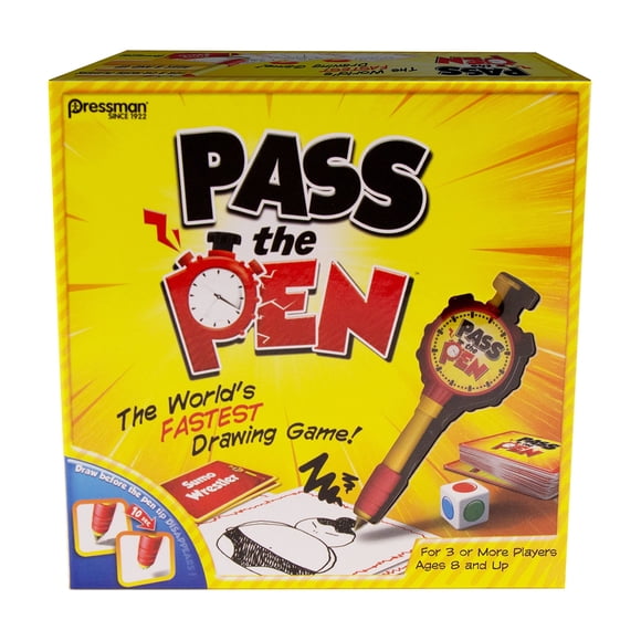Juego de dibujo Pressman Pass the Pen amarillo para más de 3 jugadores