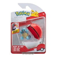 Figura De Combate De Juguete Pokémon Clip 'N' Go Squirtle Con 5 Cm