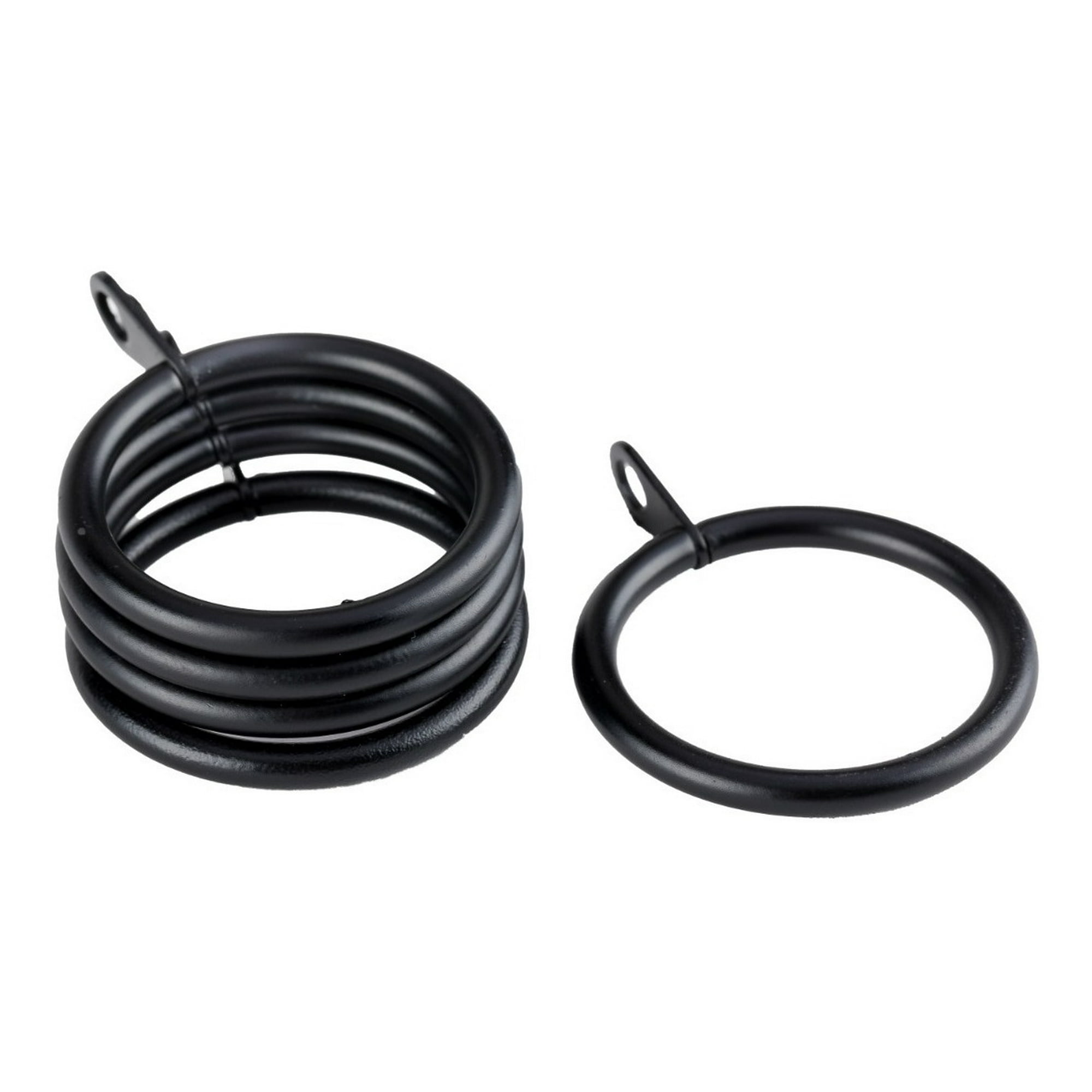 Metalhsa - Pack 10 Unidades Argolla De Metal Negro Para Cortina 19 Mm