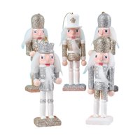 Bothyi - 5 Adornos Navideños De Cascanueces Para Estantería, Mesa Y Oficina.