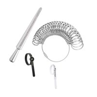 Ioensy - Juego De Herramientas De Medición Para Calibrador De Anillos, Medidor De Tamaño De Joyas, Medidor De Mandril De Anillo