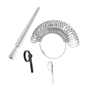 Ioensy - Juego De Herramientas De Medición Para Calibrador De Anillos, Medidor De Tamaño De Joyas, Medidor De Mandril De Anillo