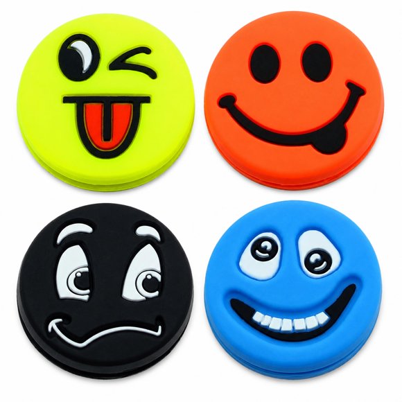 Amortiguadores de Vibración para Raqueta de Tenis Tannius - Pack de 4 con Diseños Emoji