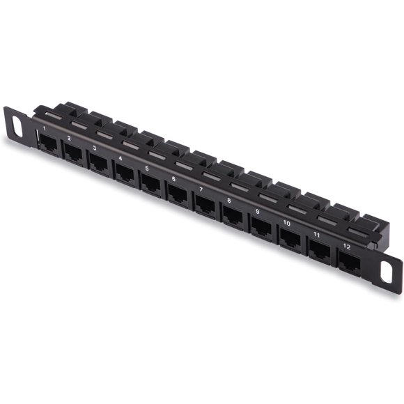 GeeekPi 12 Port Patch Panel, 10inch 0.5U CAT6 Network Patch