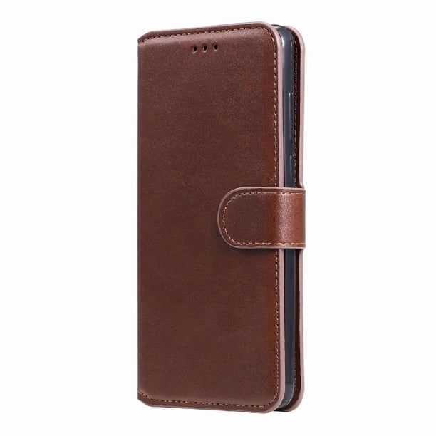 Funda Billetera para Samsung Galaxy S21 FE con Porta Tarjetas y Soporte Ajustable Marrón