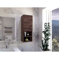 Tuhome - Mueble Auxiliar Baño Muro Barcelona 1 Puerta Coñac
