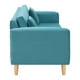 thumbnail image 3 of Sofa New Retro 3c + 2 Pouf Felpa 05 Turquesa, 3 of 6