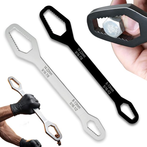 Llave autoajustable doble cabeza 3-22mm 5mm grosor automóvil exterior