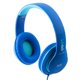 thumbnail image 1 of Auriculares iJoy Premium Kid Safe para colocar sobre las orejas con micrófono para niños, color azul, 1 of 5