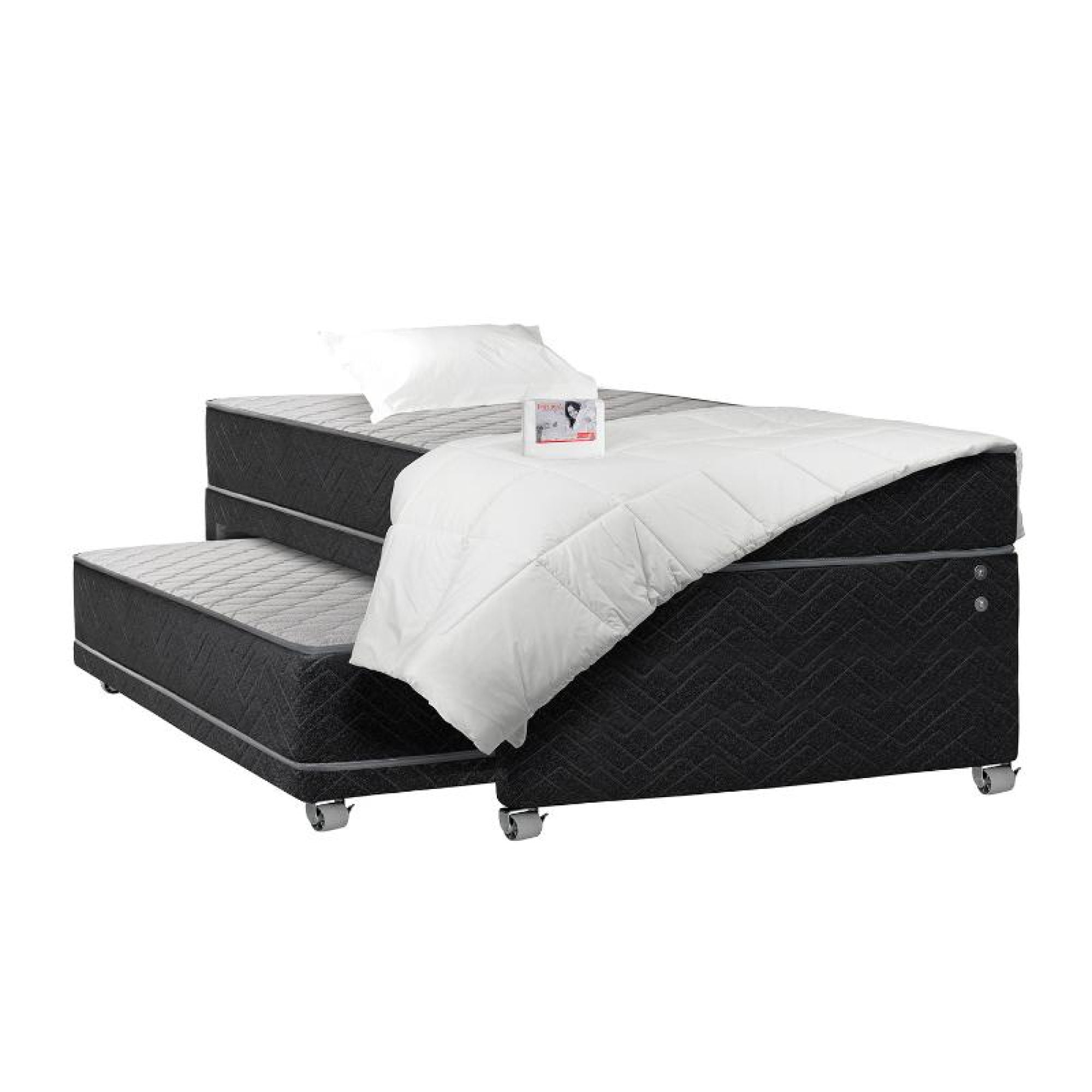 Cama Nido Apolo Black 1.5 Plaza Base Normal